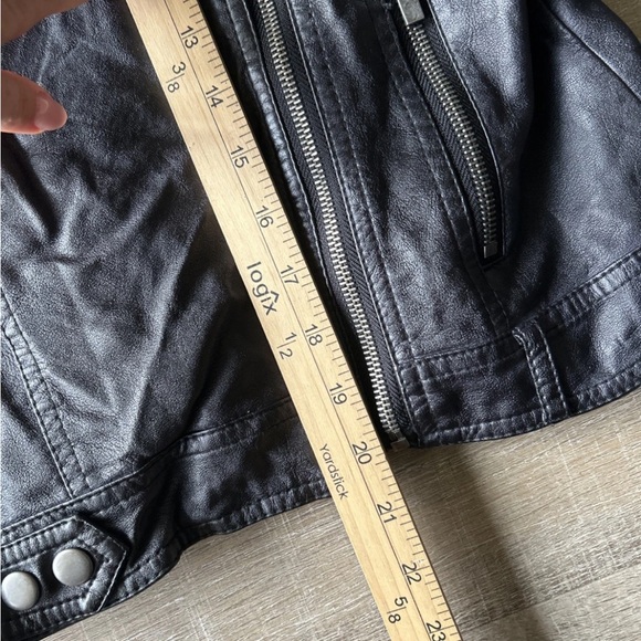 Blanc Noir Women’s Y2K Black Moto Jacket Vegan Faux Leather Full Zip M NWT - Picture 10 of 12